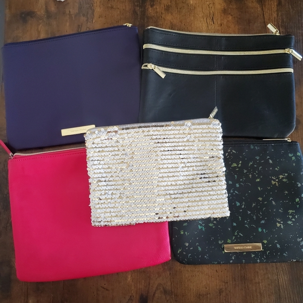 BETSEY JOHNSON etc ASSORTED purse pouch lot (Set of 5)